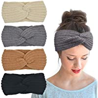 Los mejores  - DRESHOW 4 Piezas Diadema Mujer Invierno Diadema Cabeza Anchas Cabello Turbante Banda Accesorio Pelo para Mujer